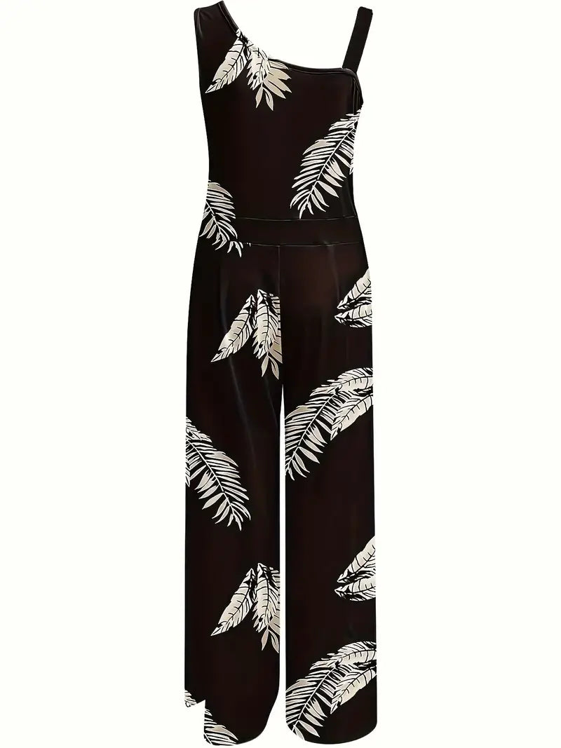 Lysandra - Elegante bloemprint wide leg dames jumpsuit