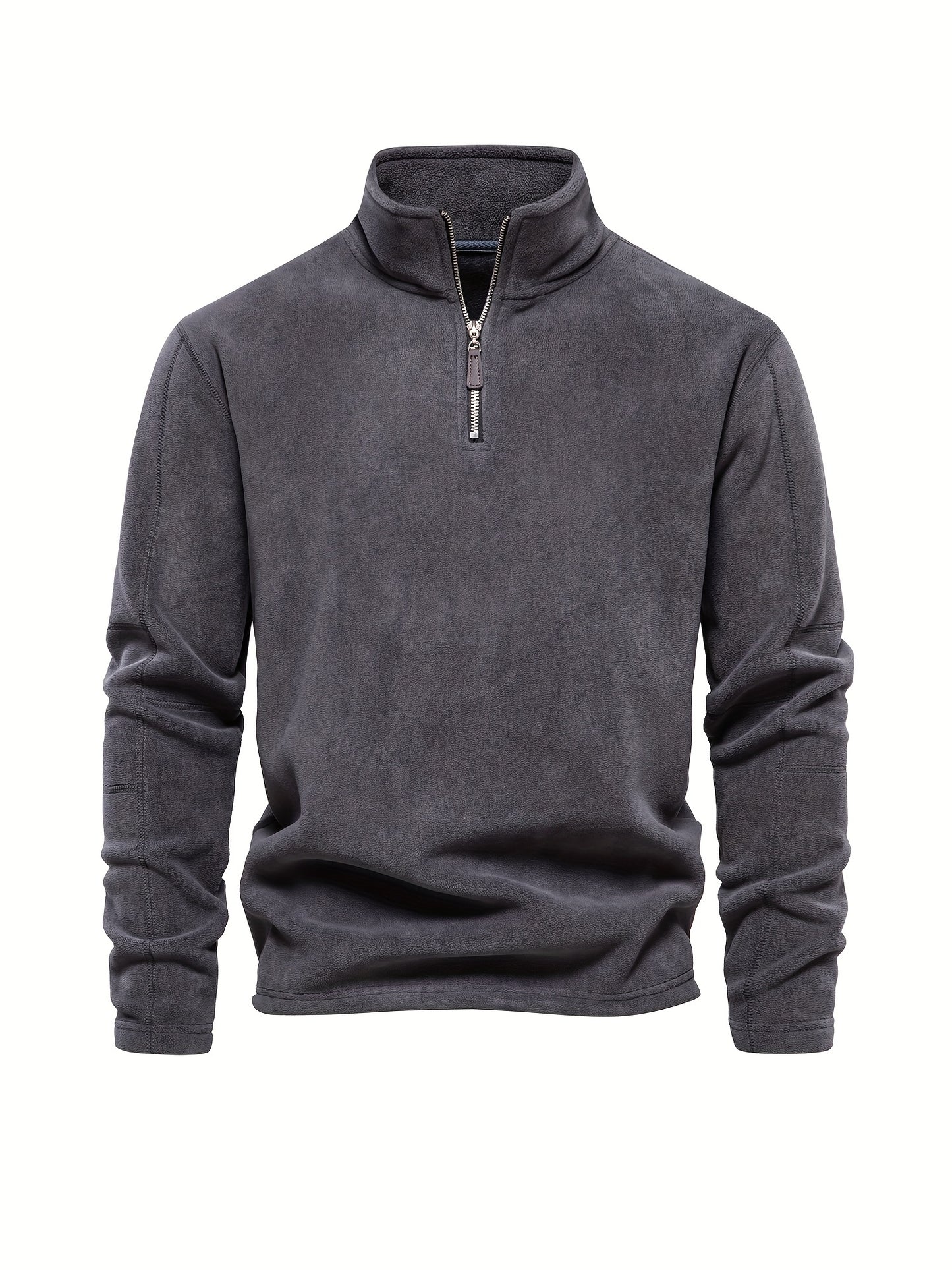 Spencer - Luxe fleece heren trui met rits en opstaande kraag