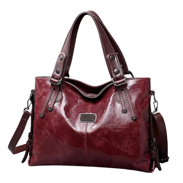 Kyona - Vintage leren dames handtas