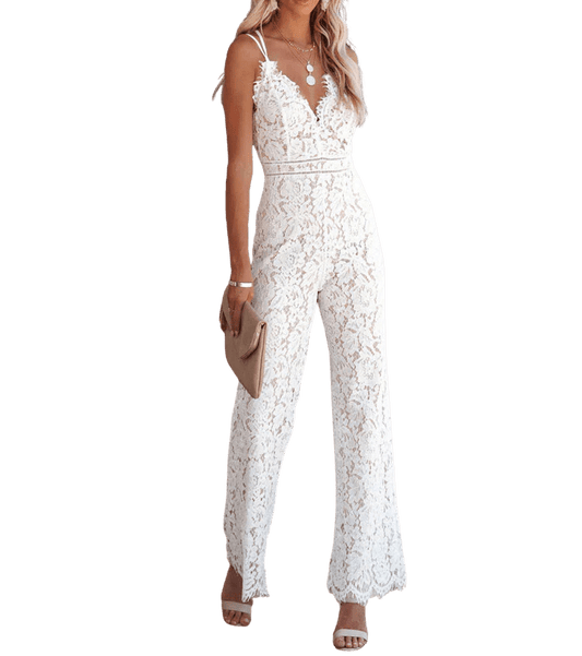 Lauren - Modieuze kanten dames jumpsuit - Felesty