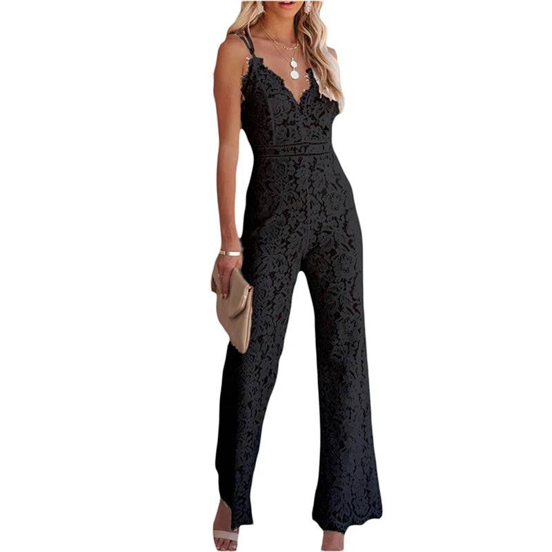 Lauren - Modieuze kanten dames jumpsuit - Felesty