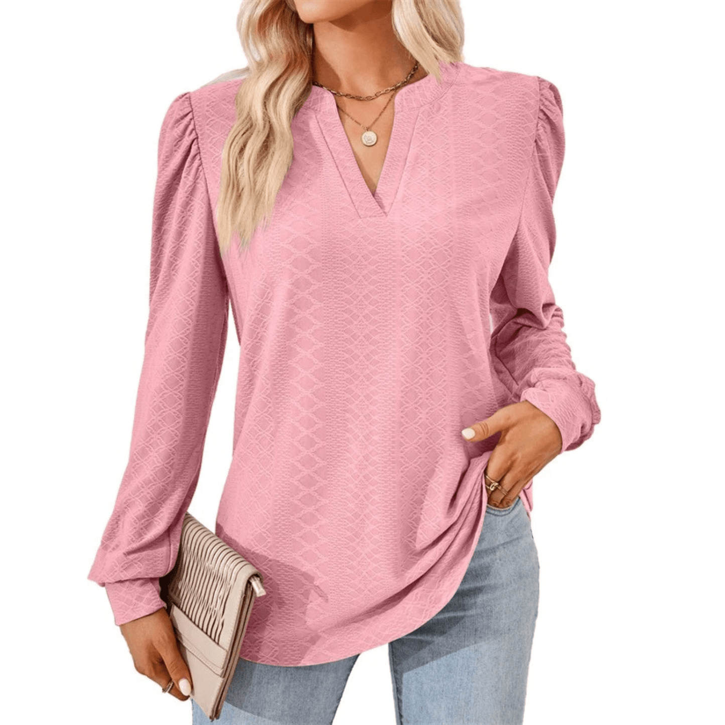 Livia - Stijvolle Damesblouse met V-hals - Felesty