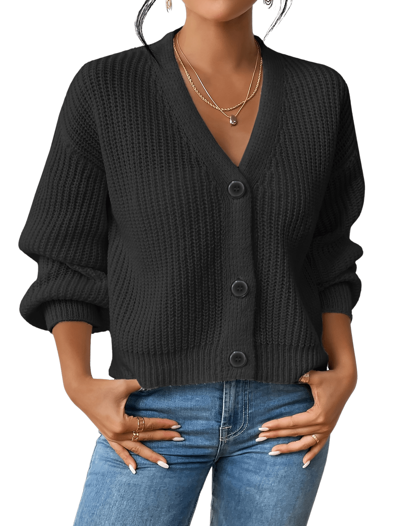 Noa - Casual Gebreide Dames Vest met Knopen - Felesty