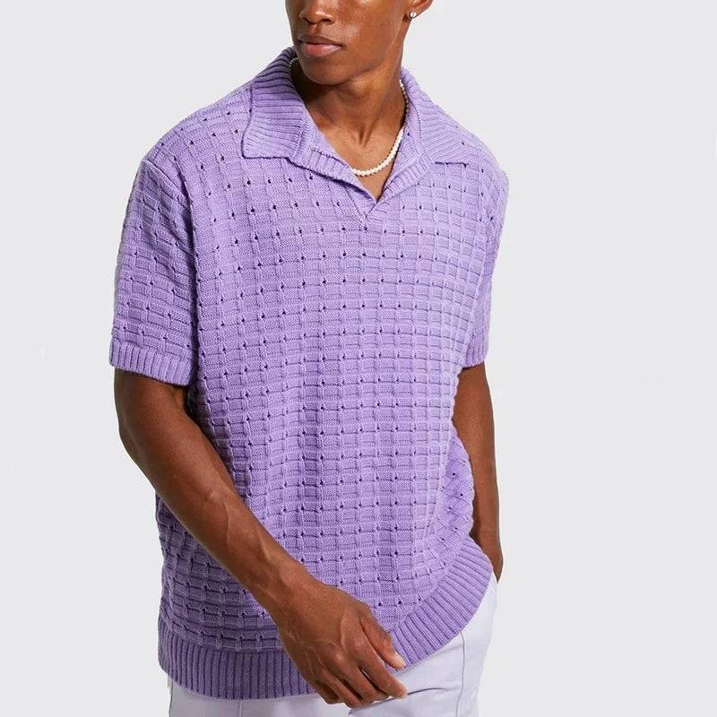 Stefano - Polo heren shirt met v-hals - Felesty