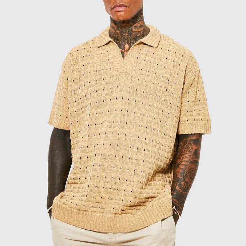 Stefano - Polo heren shirt met v-hals - Felesty