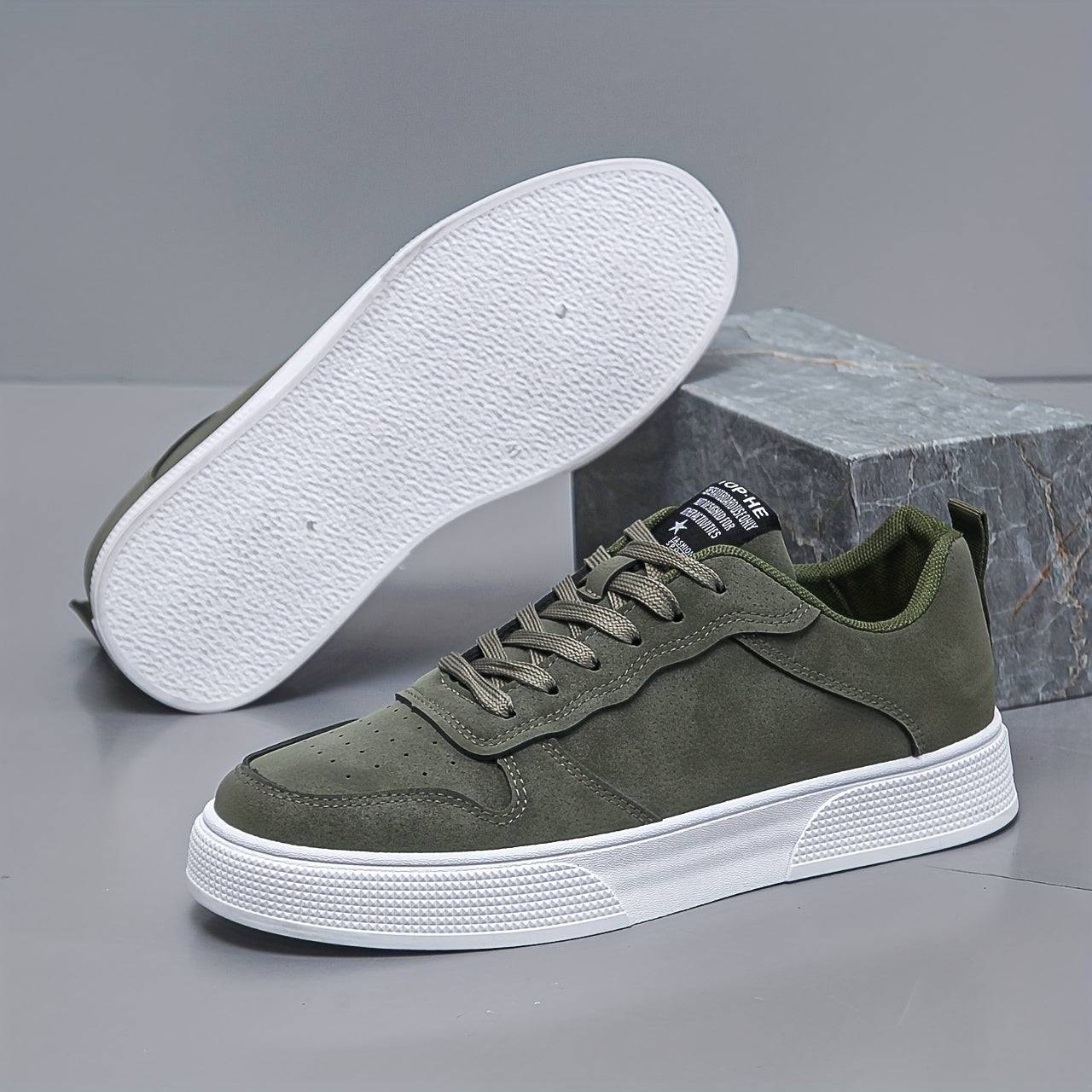 Tony - Suede heren sneaker met hoge zool - Felesty