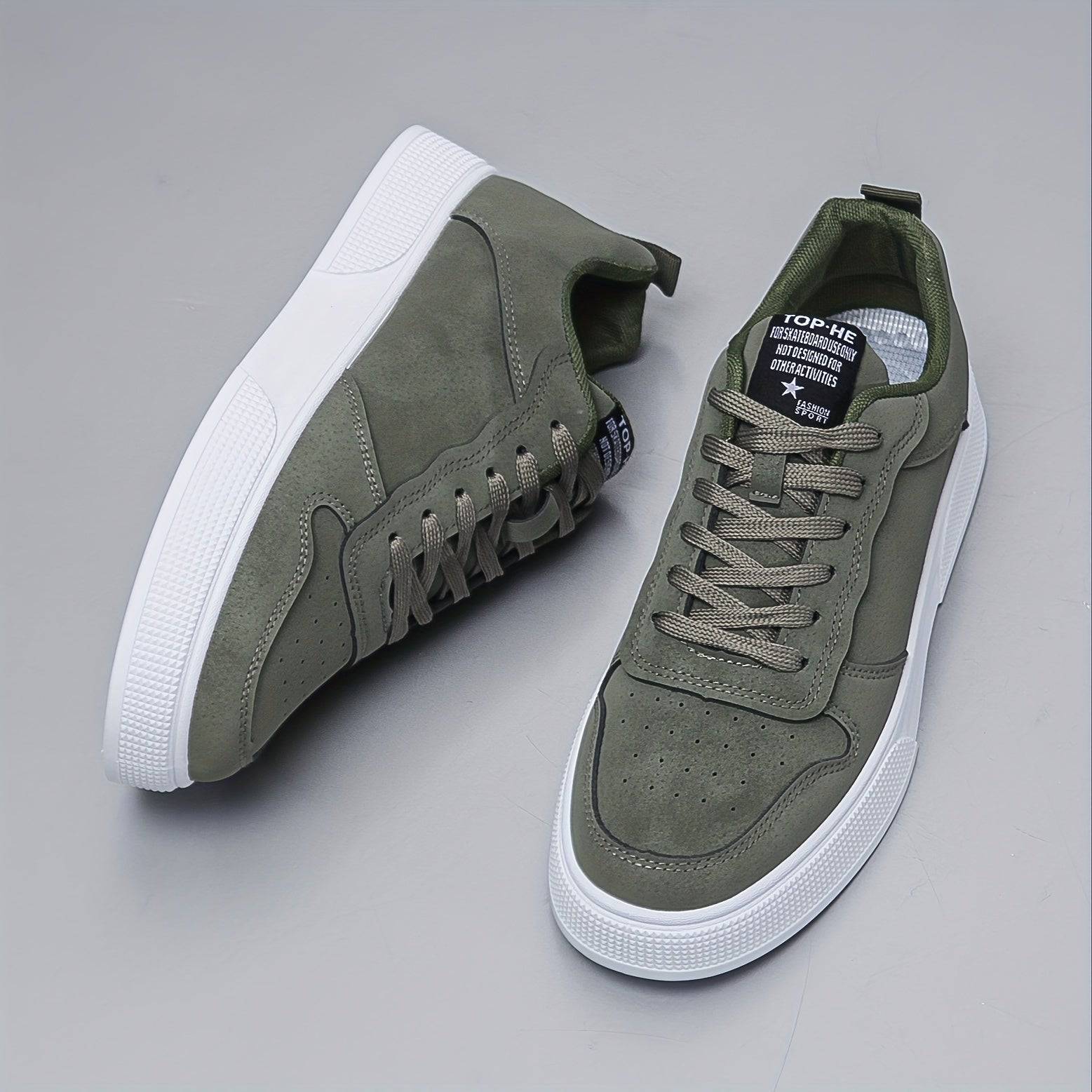 Tony - Suede heren sneaker met hoge zool - Felesty