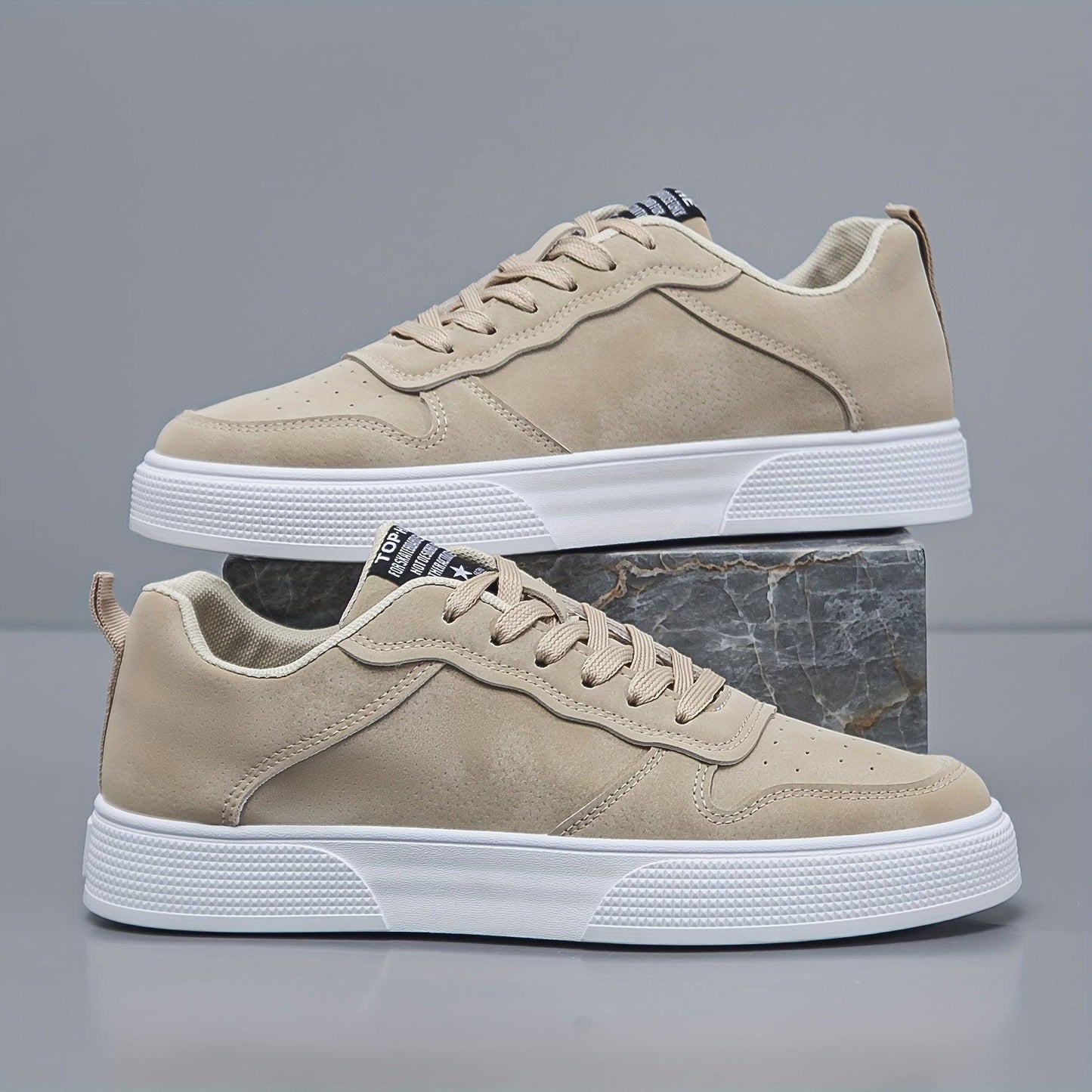 Tony - Suede heren sneaker met hoge zool - Felesty