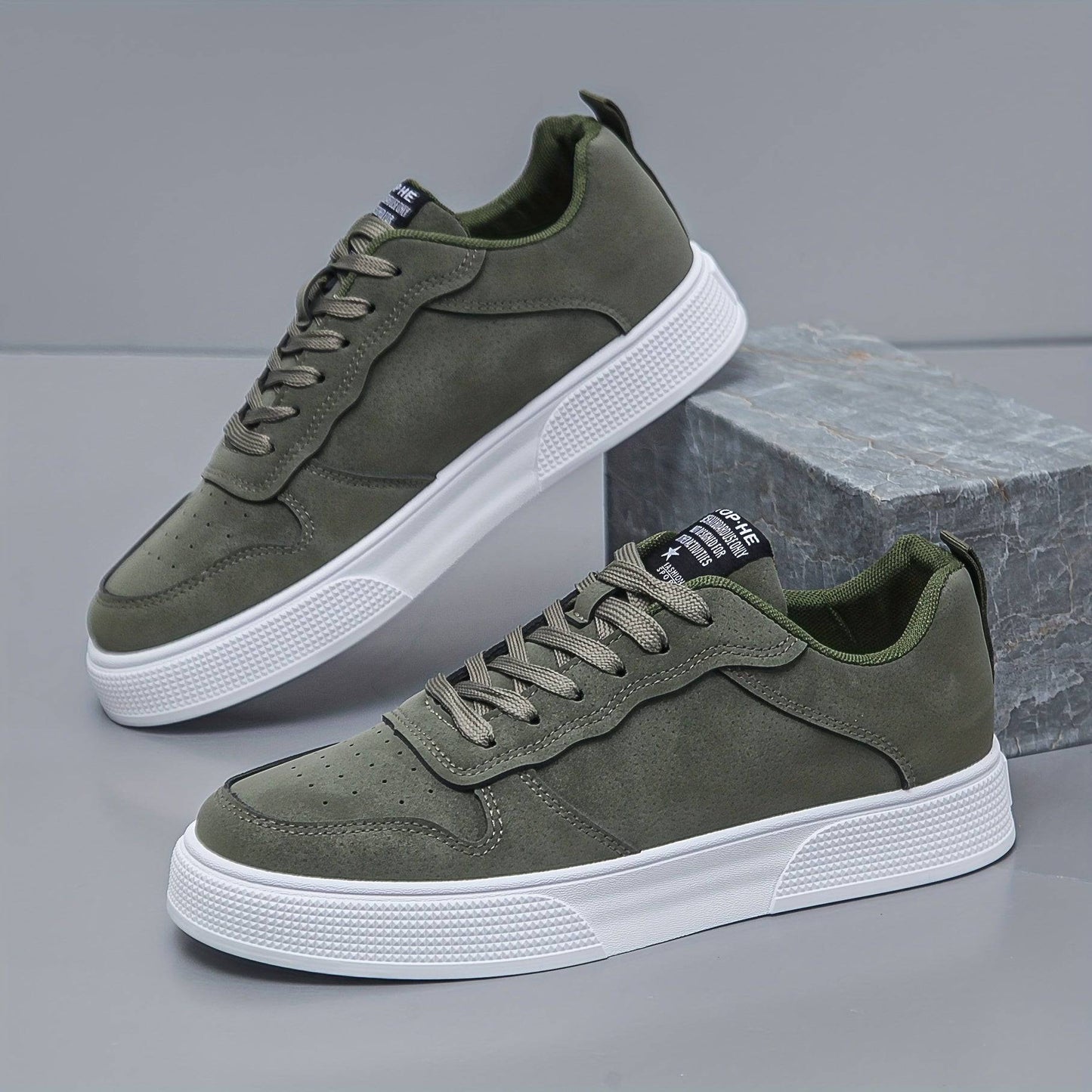 Tony - Suede heren sneaker met hoge zool - Felesty