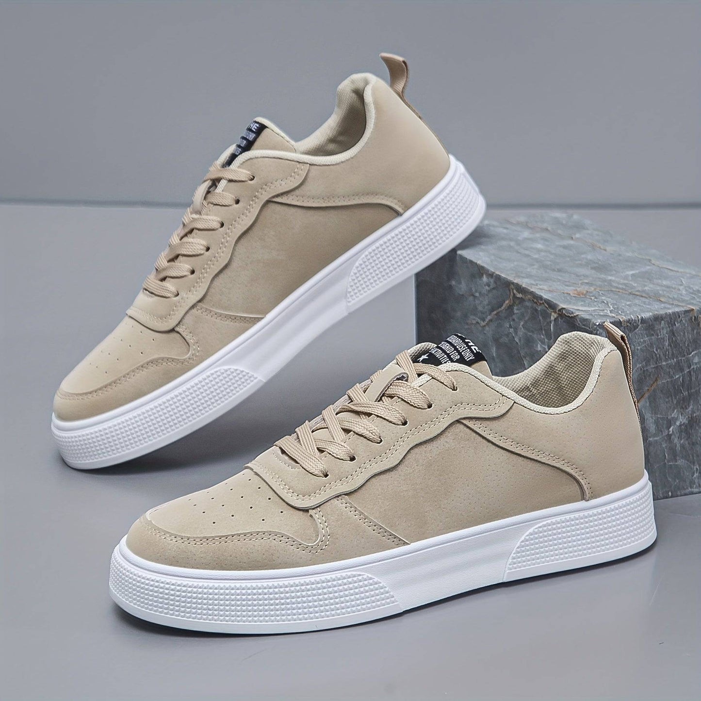 Tony - Suede heren sneaker met hoge zool - Felesty