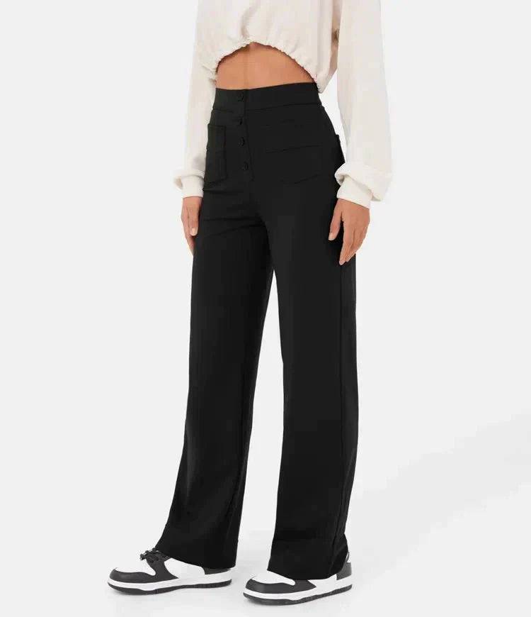 Yara - Casual dames broek met hoge taille - Felesty